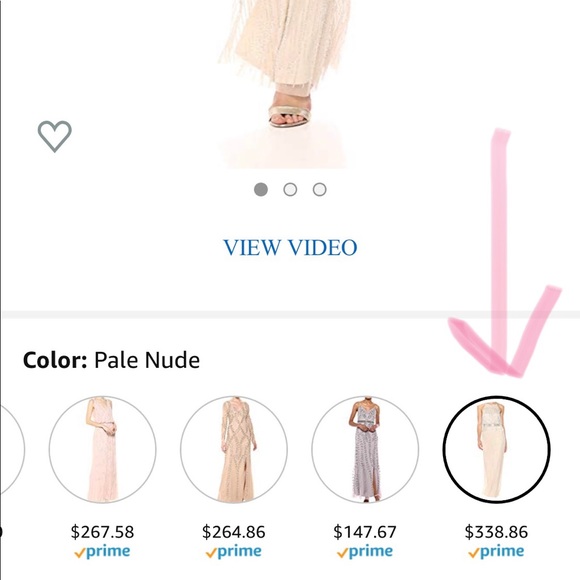 Adriana Papell Beaded Blouson Gown (size 10) - Picture 7 of 7